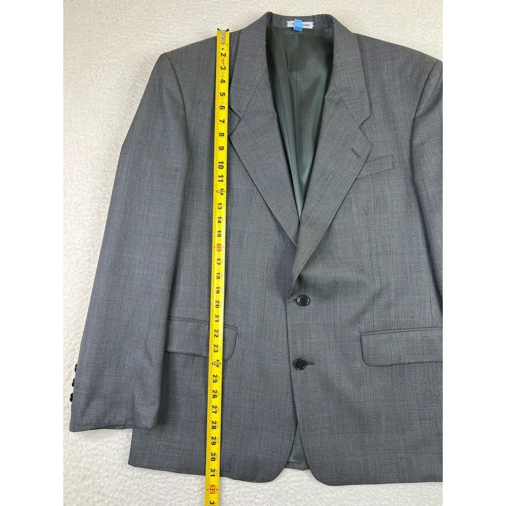 Yves‎ Saint Laurent Blazer Mens 42R Gray Plaid Wool Blend Sport Coat Dillard's